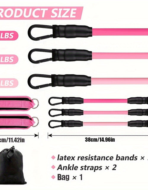 Load image into Gallery viewer, 5pcs Ankle Resistance Bands, Ankle Bands For Working Out With Cuffs, Resistance Bands For Leg &amp; Butt Training, Ankle Straps With Exercise Bands
