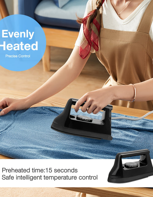 Load image into Gallery viewer, [Portable Mini Iron Heat Press] Mini 1pc Craft Iron Heat Press - 400W Portable Iron with Charging Base - Ideal for DIY T-Shirts, Shoes, Bags &amp; Vinyl Projects
