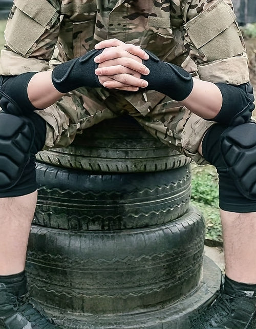 Load image into Gallery viewer, 2pcs/4pcs Universal Men&#39;s and Women&#39;s Knee and Elbow Equipment Set - Adjustable cushioning pads, made of moisture-wicking fabric | Suitable for all-day comfortable experiences during training, yoga, hiking, sports and heavy p
