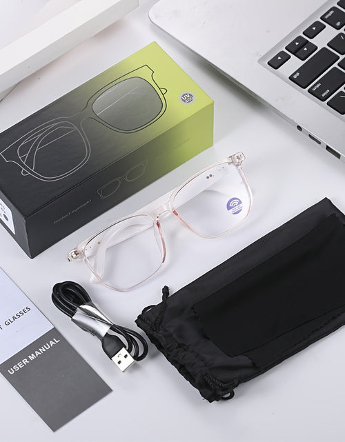 Load image into Gallery viewer, Smart Audio Glasses for Women - Blue Light Blocking, Magnetic Charging, Voice Assistant, 5.4 Wireless Audio &amp; Mic, Remote Photography, Open Headphone Design, PC Lenses &amp; TR Frame - Perfect for Gaming, Work, Music &amp; Video Call
