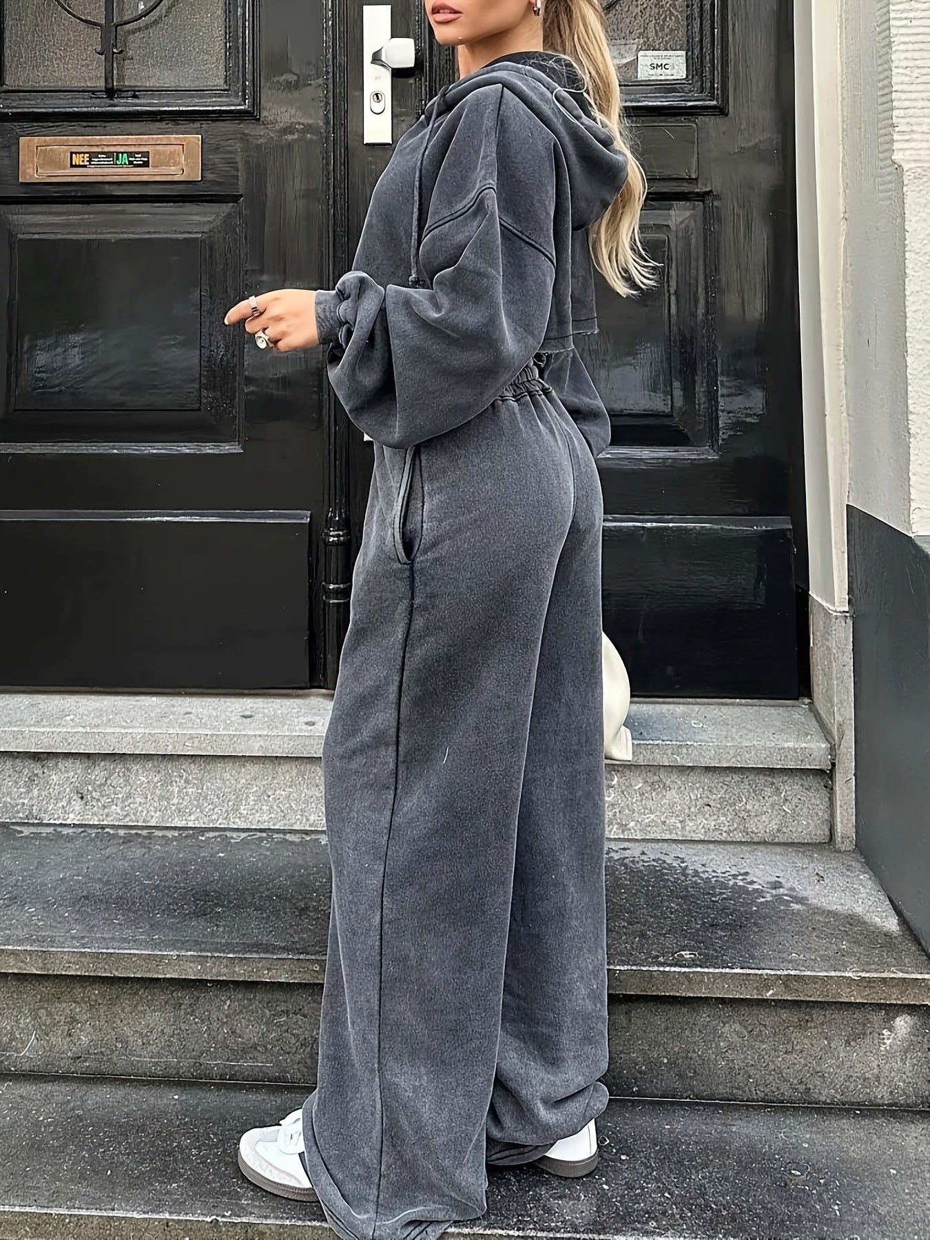 Casual Lounge 2pcs Set, Casual Warm Lounge Sets for Women , Hoodies Sweatshirt And Sweatpants Set
