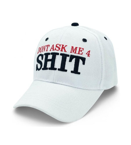 "DONT ASK ME 4 SHIT" Funny BASEBALL CAP Unique Embroidered BASEBALL CAP Adjustable, UV protection Design For American, Perfect for Outdoor Activities, Casual Show your Personality