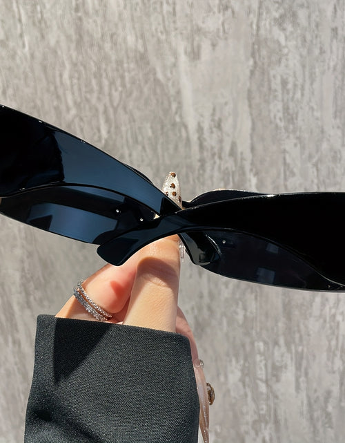 Load image into Gallery viewer, A Pair of New Style Cyberpunk Futuristic Technology Glasses with a SEX Metal Letter Black Frame, Frameless Windproof Glasses for Both Men And Women.
