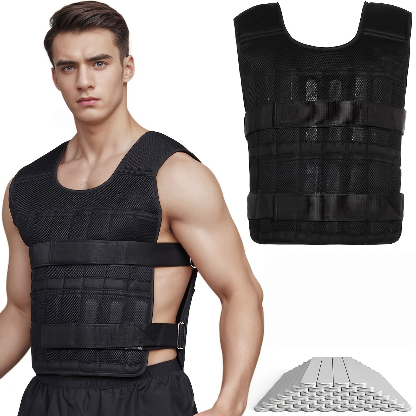 Adjustable weighted vest/weighted leggings, running, jogging fitness weight equipment/adjustable weighted ankle strap steel block