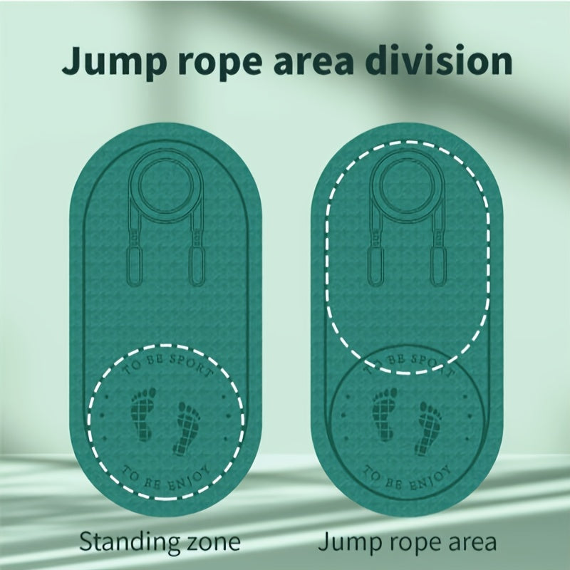 Double-sided Anti-slip Jump Rope Mat: Soft Shock Absorption and Sound Insulation for Home Gym, Fitness, Yoga, and Weight Loss