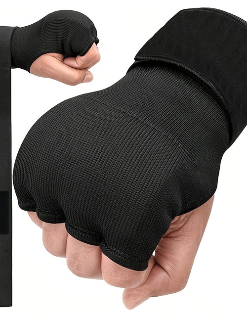 Load image into Gallery viewer, Martial Arts Training Gloves, Heavy-Duty Hook &amp; Loop Closure No-Pad Combat Gloves, Reinforced Fist for Karate Taekwondo Boxing Sanda, Multi-Color Options Black/Red/Blue, Fitness Fighting Gloves
