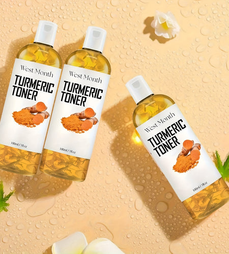 Turmeric Brightening Toner, Moisturizing Hydrating Toner, Collagen And Mint Leaf Extract, Facial Skincare 100ml * 4/2/1Pcs