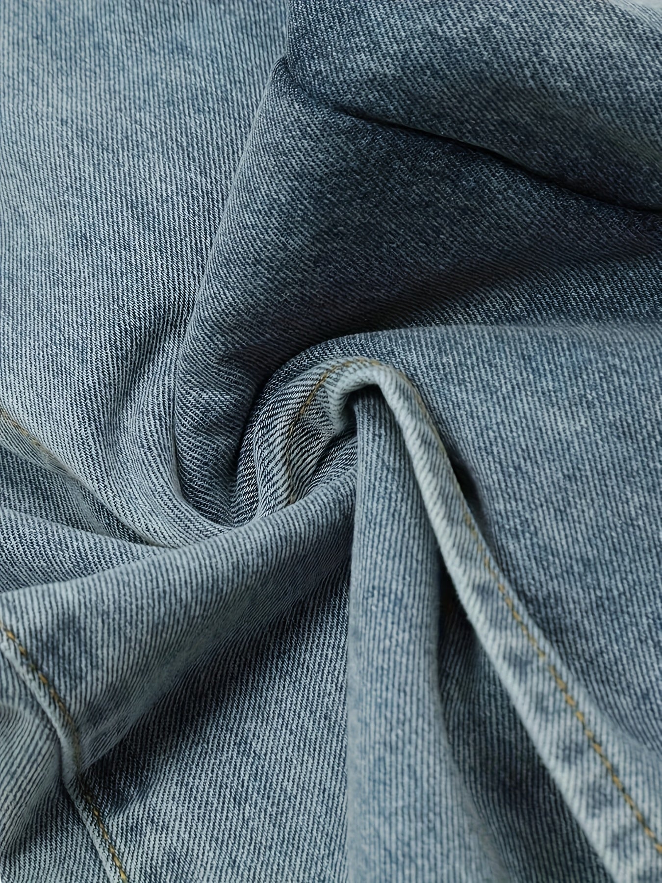 Women's 2-in-1 High Waist Vintage Washed Denim Jeans Magic Mia Barrel Jeans Baggy Urban Explorer Pants Faux Two-Layer Overlay Side Zipper Street Style