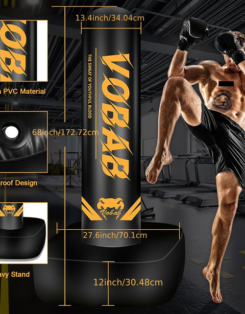 Load image into Gallery viewer, 70&quot; Heavy Punching Bag With Stand For Adults, Freestanding Boxing Bag For Men Women MMA Thai Fitness Karate Muay Beginners

