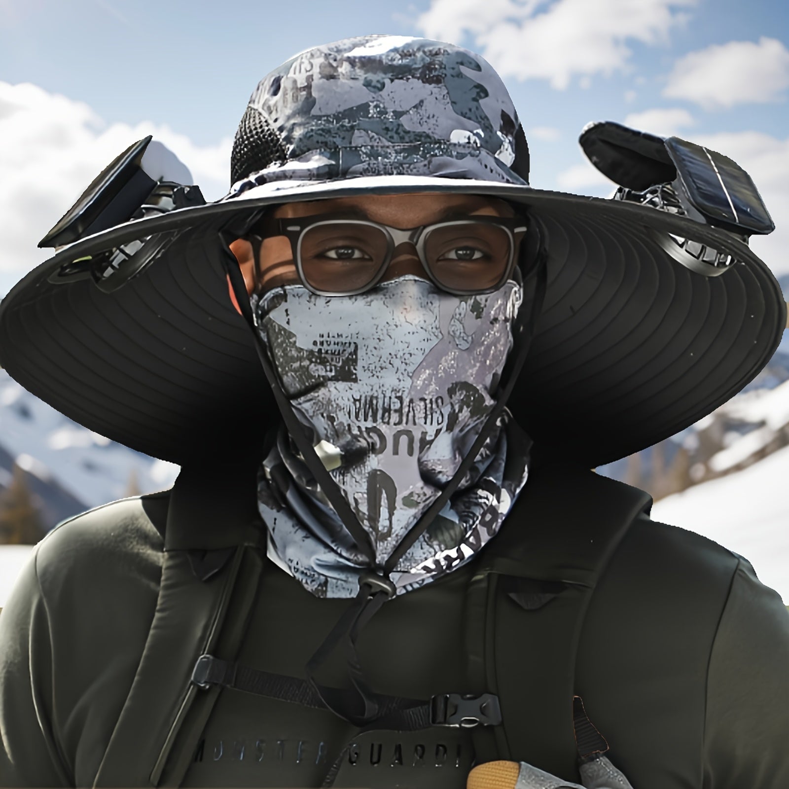 Solar Hat 2 Fans  | New Sun Protection USB Charging Sun Hat with Dual Power Outdoor Hat