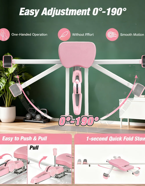 Load image into Gallery viewer, Leg Split Machine, Heavy-Duty 440LBS Capacity Adjustable Home Gym Equipment, Sturdy Construction Non-Slip Base Plate, for Women&#39;s Yoga Dance Ballet Martial Arts Squats Core Workouts, Full-Body &amp; Leg Strength Training
