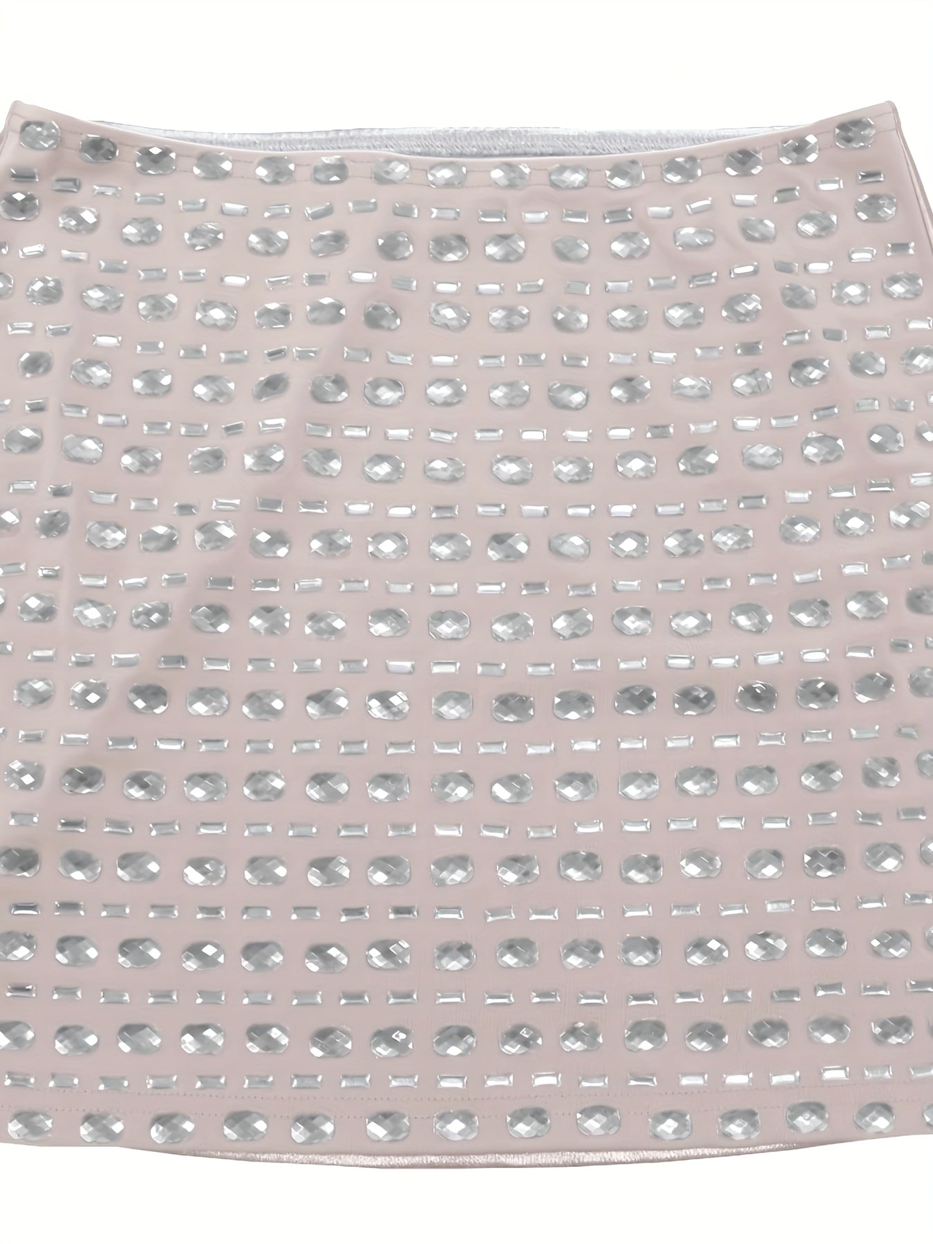 Sexy Solid Color Sleeveless Strapless Diamond Studded Women's Dress for Evening Party and Festival