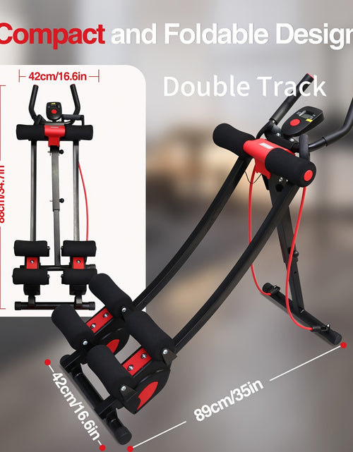 Load image into Gallery viewer, 440 Lbs Ab Workout Weight Capacity Equipment, Ab Machine For Home Gym, Foldable Core &amp; Abdominal Exercise Machine, Adjustable Ab Machine Full Body Workout Exercise Fitness Equipment Adjustable Height With Resistance Bands, Du
