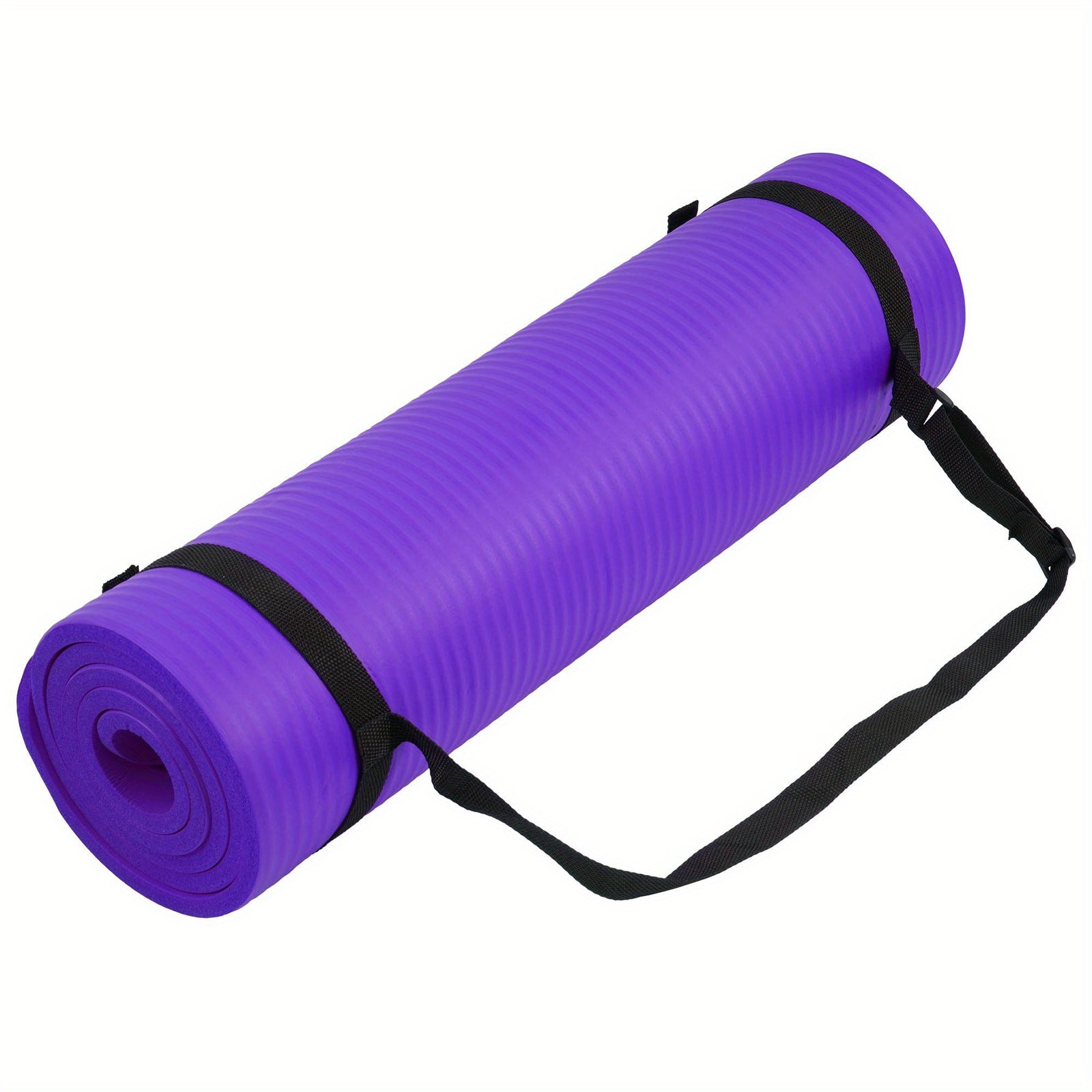 High-quality NBR rubber yoga mat, extra thick and wide, non-slip and durable, ideal for fitness and dance training, comes with a carrying strap, size 183*61*0.8cm/6.0*2.0*0.02 feet, perfect gift for birthdays, Easter, Mother'