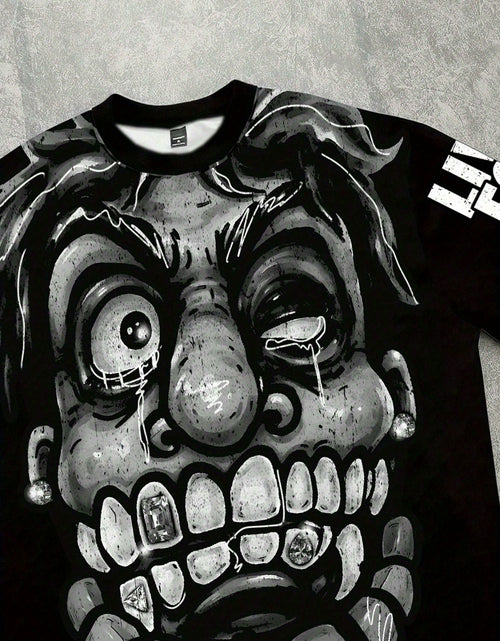 Load image into Gallery viewer, [Funny Face Graphic Tee] Funny Face Print Graphic T-Shirt | Men's Loose Streetwear Tee Shirts
