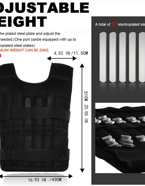 Load image into Gallery viewer, Adjustable weighted vest/weighted leggings, running, jogging fitness weight equipment/adjustable weighted ankle strap steel block
