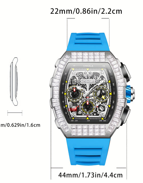 Load image into Gallery viewer, Men Automatic Mechanical Watch, Barrel Shape Hollow Tourbillon, Date Display, High-quality 3ATM Waterproof, Suitable For Casual And Formal Occasions, Daily Wear, Luxurious Sports Watch
