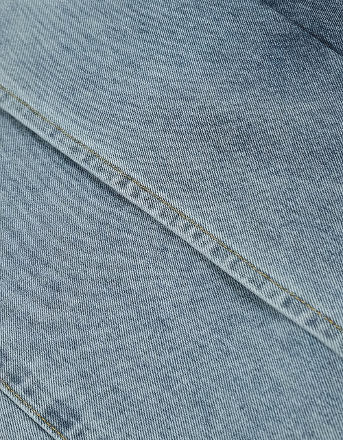 Load image into Gallery viewer, Women&#39;s 2-in-1 High Waist Vintage Washed Denim Jeans Magic Mia Barrel Jeans Baggy Urban Explorer Pants Faux Two-Layer Overlay Side Zipper Street Style
