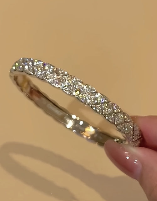 Load image into Gallery viewer, Ladies Intricate Wave Design Moissanite All-inset Moissanite Bracelet, The Perfect Gift
