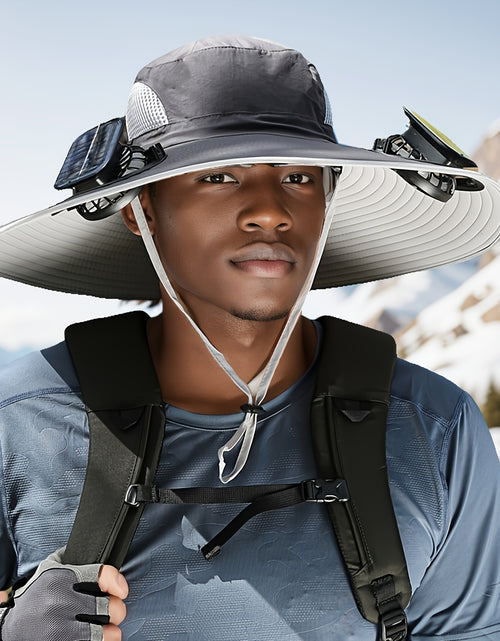 Load image into Gallery viewer, Solar Hat 2 Fans  | New Sun Protection USB Charging Sun Hat with Dual Power Outdoor Hat
