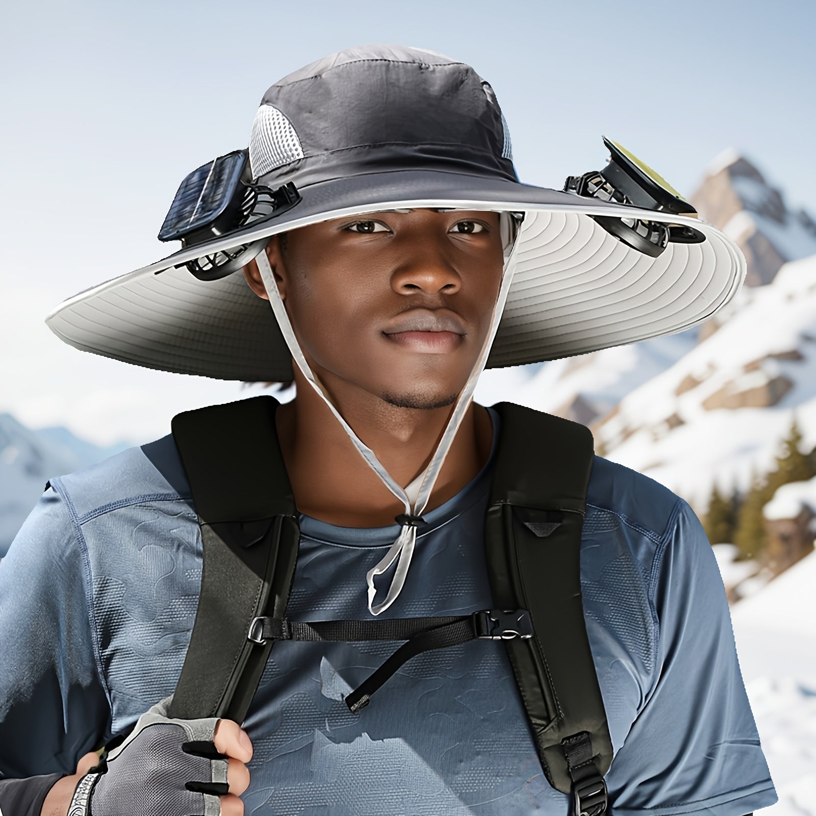 Solar Hat 2 Fans  | New Sun Protection USB Charging Sun Hat with Dual Power Outdoor Hat