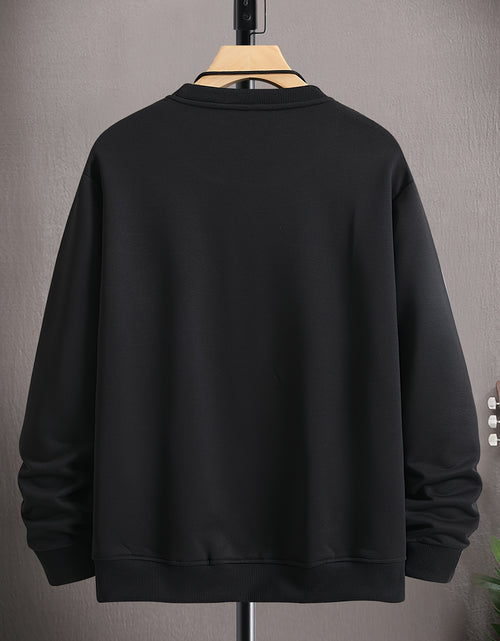 Load image into Gallery viewer, Men&#39;s Contrast Abstract Face Pattern round Neck Sweater Hip-hop Retro Street Style  Front Printed Long Sleeve for Autumn Winter
