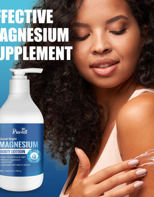 Load image into Gallery viewer, [Ruoall Good Night Magnesium Lotion] Ruoall 300ml Good Night Magnesium Body Lotion - Lavender Scented, Deep Hydration, Non-Drying, Light Texture, Moisturizing Oil with Shea Butter, Glycerin, Vitamin C - Alcohol-Free, for All

