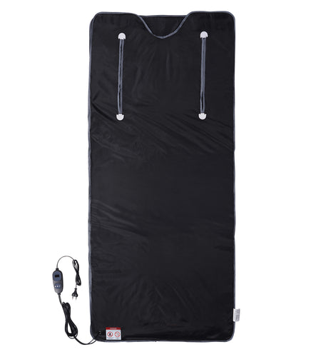 Sauna Blanket for Detoxification, Portable Far Infrared Sauna for Home, Oxford Sauna Bag w/ Arm Holes & Carbon Fiber Heating, 1-6 Level Adjustable Temp 95-176, 5-60 Minutes Timer, 71 x 31 in