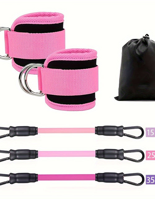 Load image into Gallery viewer, 5pcs Ankle Resistance Bands, Ankle Bands For Working Out With Cuffs, Resistance Bands For Leg &amp; Butt Training, Ankle Straps With Exercise Bands
