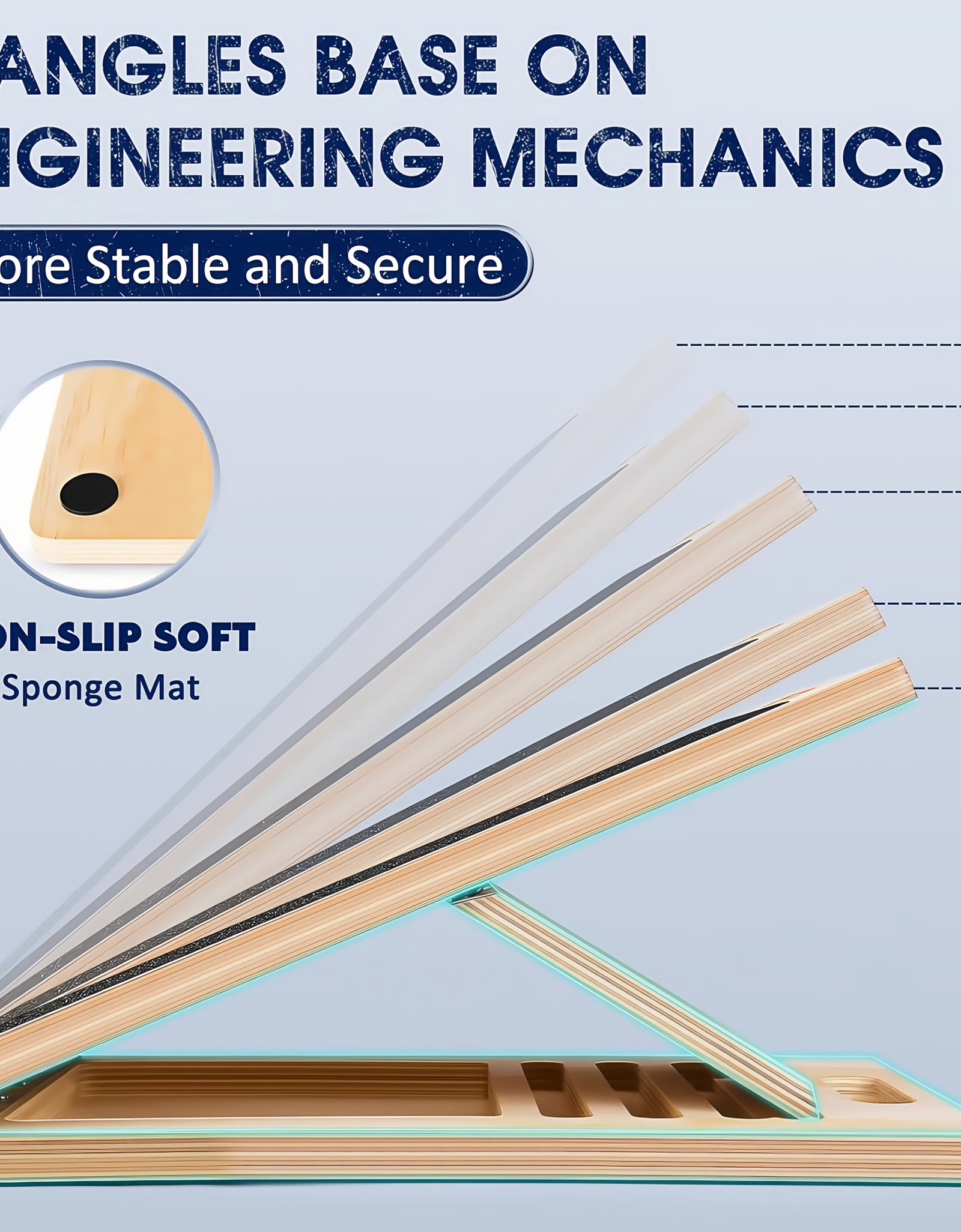 [Portable Wooden Slant Board] Adjustable Portable Wooden Slant Board - Non-Slip Surface, Lightweight & Sturdy Construction for Home Gym, Physical Relax, Squats, Calf Stretching, Ankle/Foot Mobility, Heel Stretch - Ideal for A