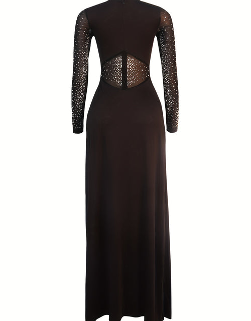 Load image into Gallery viewer, Women Sexy Elegant Rhinestone Mesh See-through Bodycon Jumpsuit Party Club Night Outfit
