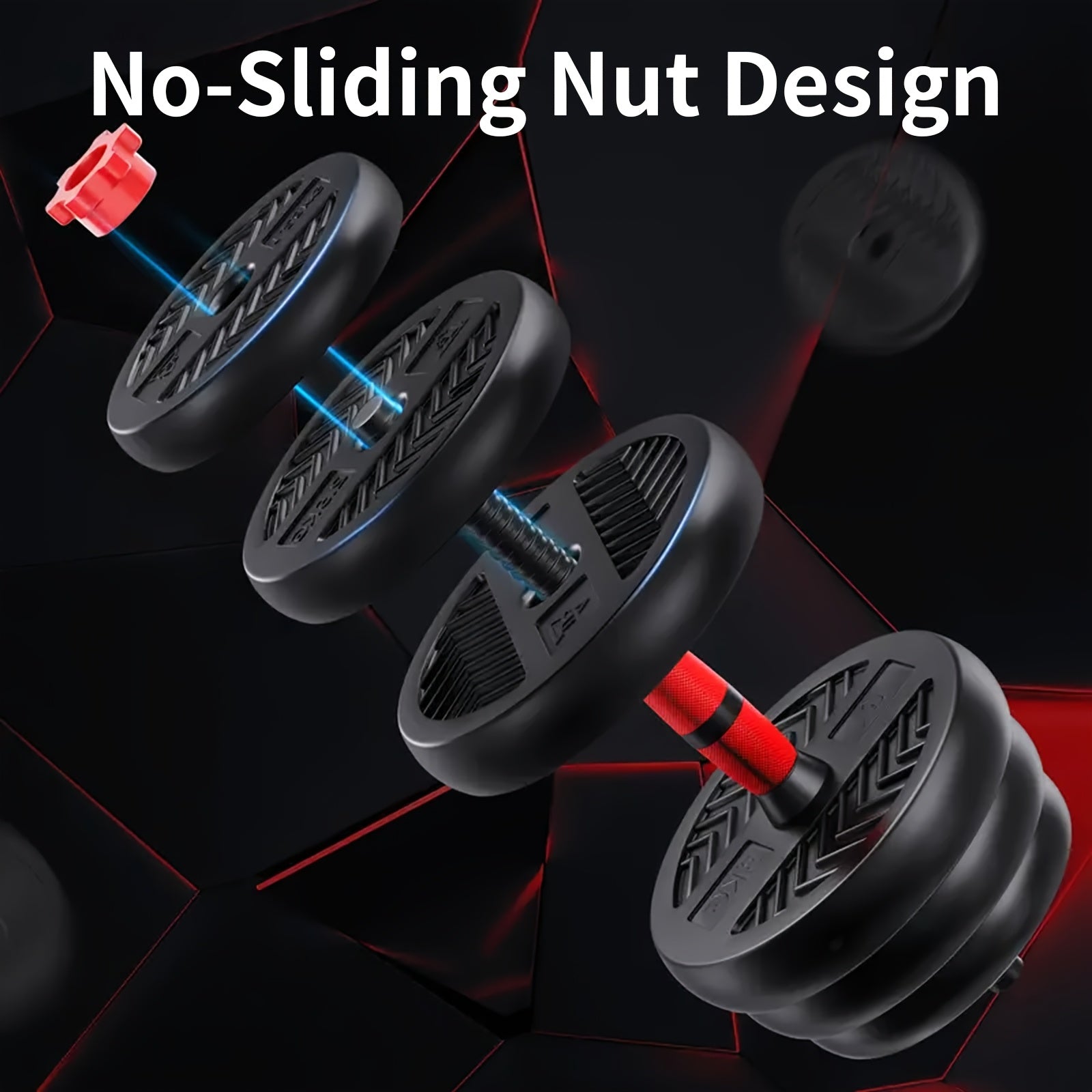 Adjustable Dumbbell Set, 90/70/30/20 Lbs Free Weights Set with Upgraded Nut, 4in 1 Weight Set Used As Kettlebells, Barbell, Push Up Stand, Fitness Exercise for Home Gym Suitable Men/ Women