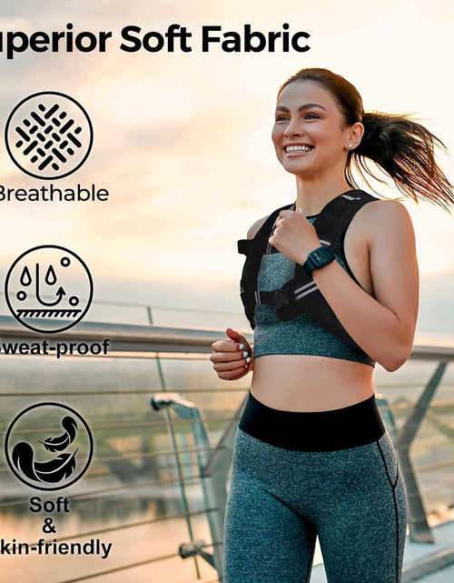 Load image into Gallery viewer, Weighted Vest  6lb/25lb/30lb/46lb with Reflective Stripe &amp; Adjustable Detachable Pouch - Unisex Workout Vest for Strength Training, Running, Walking, Jogging - Deeper Back Mesh Pocket, Ideal for Men &amp; Women
