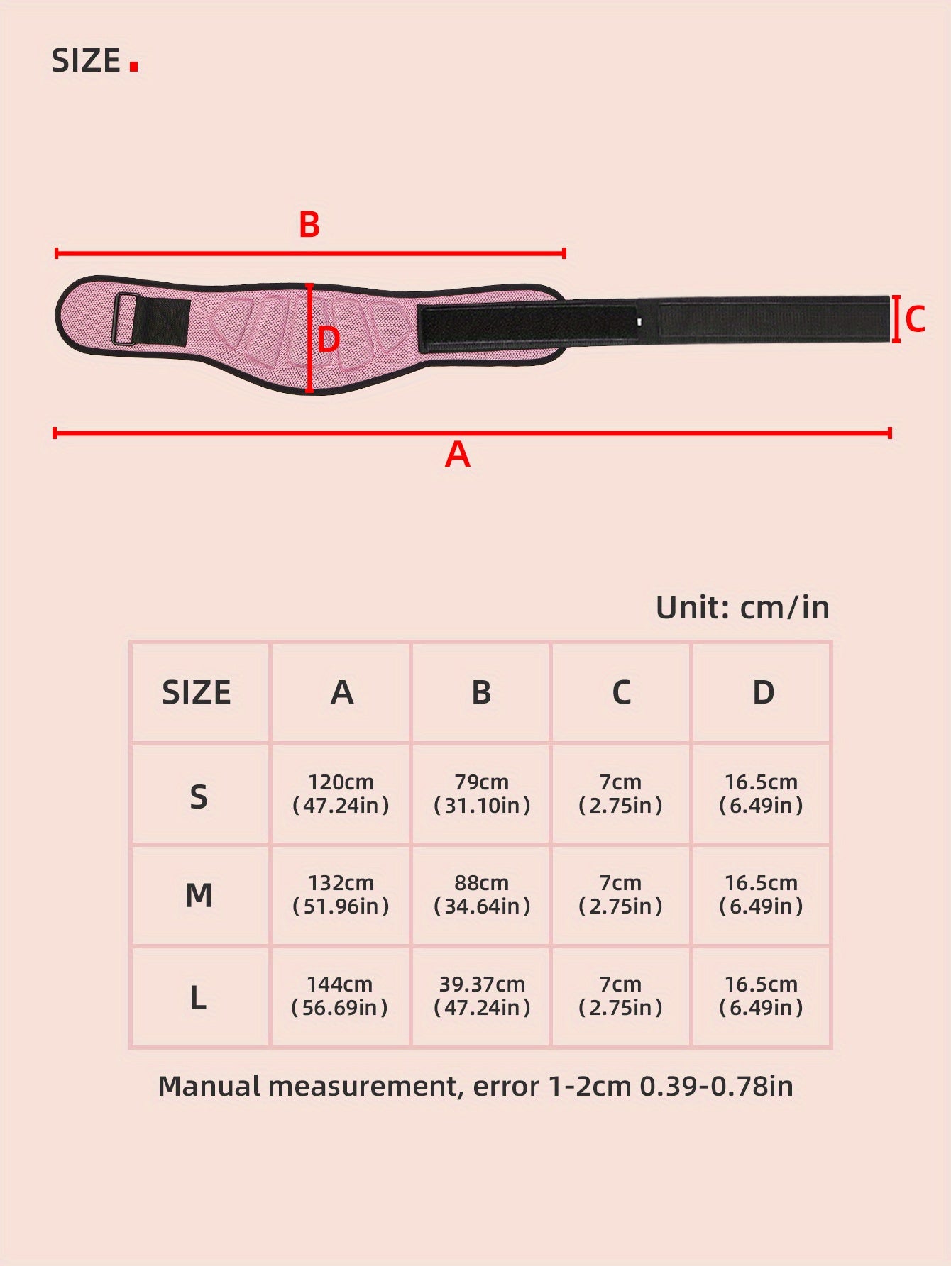 Weight Lifting Belt with Auto-Locking System & Lumbar Support - Heavy-Duty Pink/Black Gym Belt for Squats, Deadlifts, Powerlifting, Weightlifting - Adjustable Weighted Workout Belt for Men & Women (No Bulk)