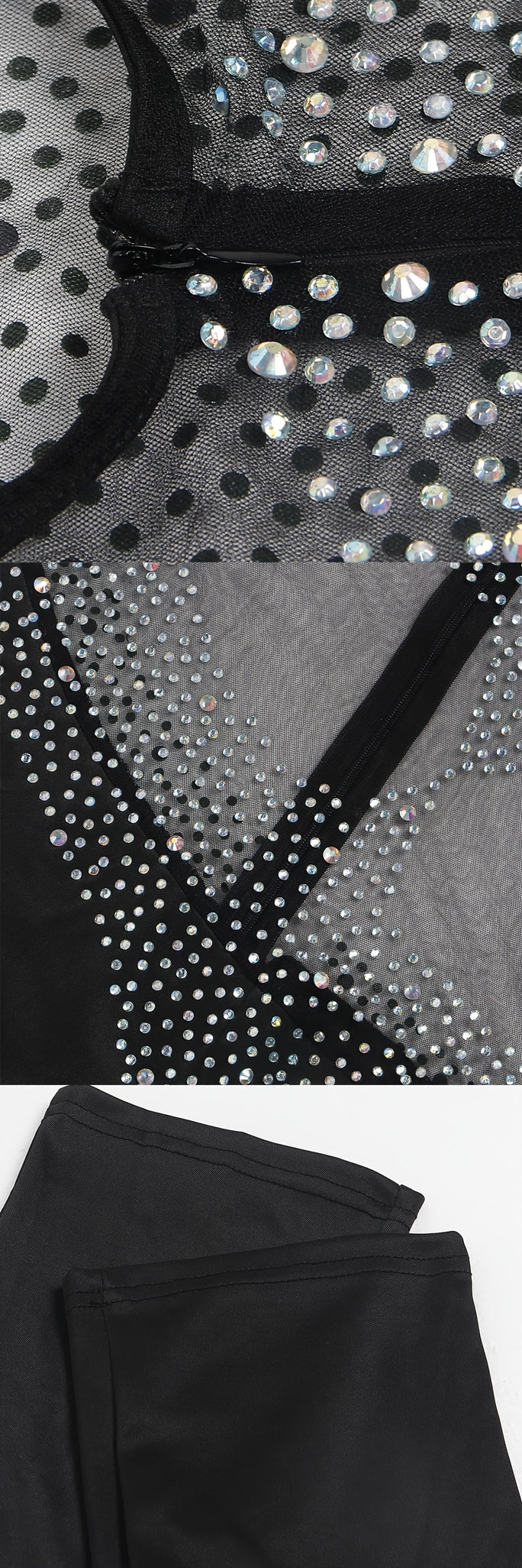 [Rhinestone Jumpsuit Rompers] Sexy Rhinestone PORRCEY Women Jumpsuit - Elegant Hot Drilling Process Rompers for Party Club Night Outfits