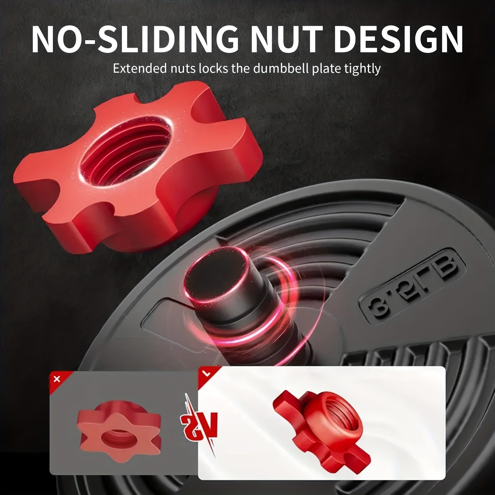 Adjustable Dumbbell Set, 90/70/30/20 Lbs Free Weights Set with Upgraded Nut, 4in 1 Weight Set Used As Kettlebells, Barbell, Push Up Stand, Fitness Exercise for Home Gym Suitable Men/ Women