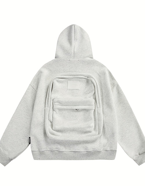 Load image into Gallery viewer, Men&#39;s 3D  Sweater Coat Jacket with Built-In Schoolbag Pocket - Oversized Hoodie Style, Machine Washable Winter Coat for Casual &amp; Professional Wear, Backpack-Free Outerwear (No Belt/Tie)
