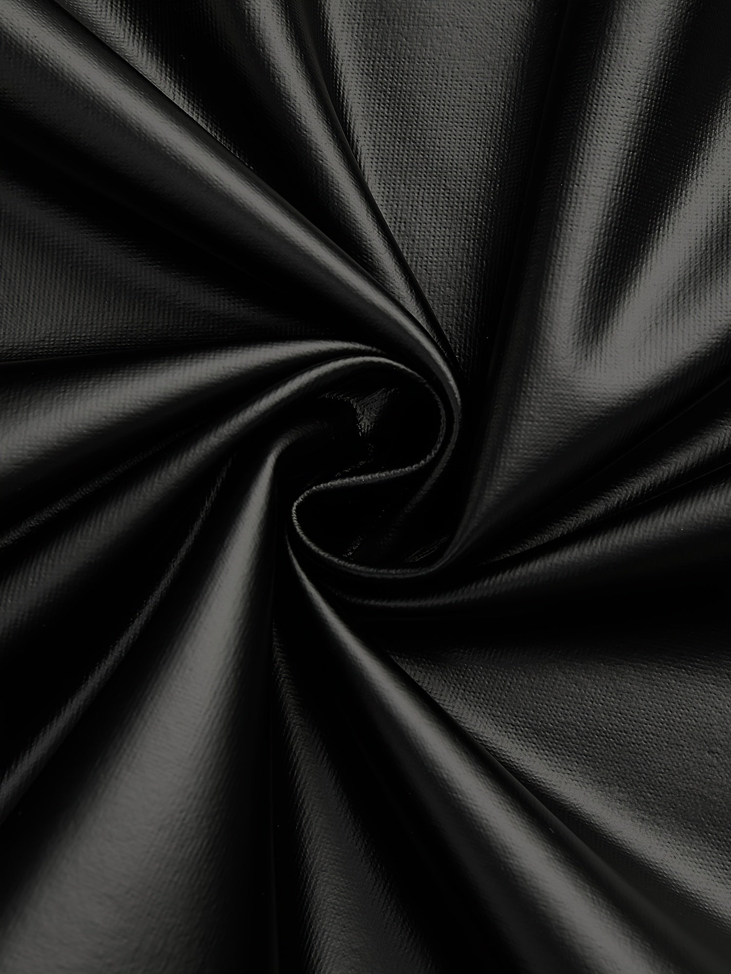 Women's Shiny Leather-Like Jumpsuit - Black Long Sleeve with Scrunched Pants & Drawstring Waist | Edgy Bodycon Style for Night Clubs, Fashion Events & Streetwear (Stretchy Fabric Slim-Fitting) for Fall & Winter