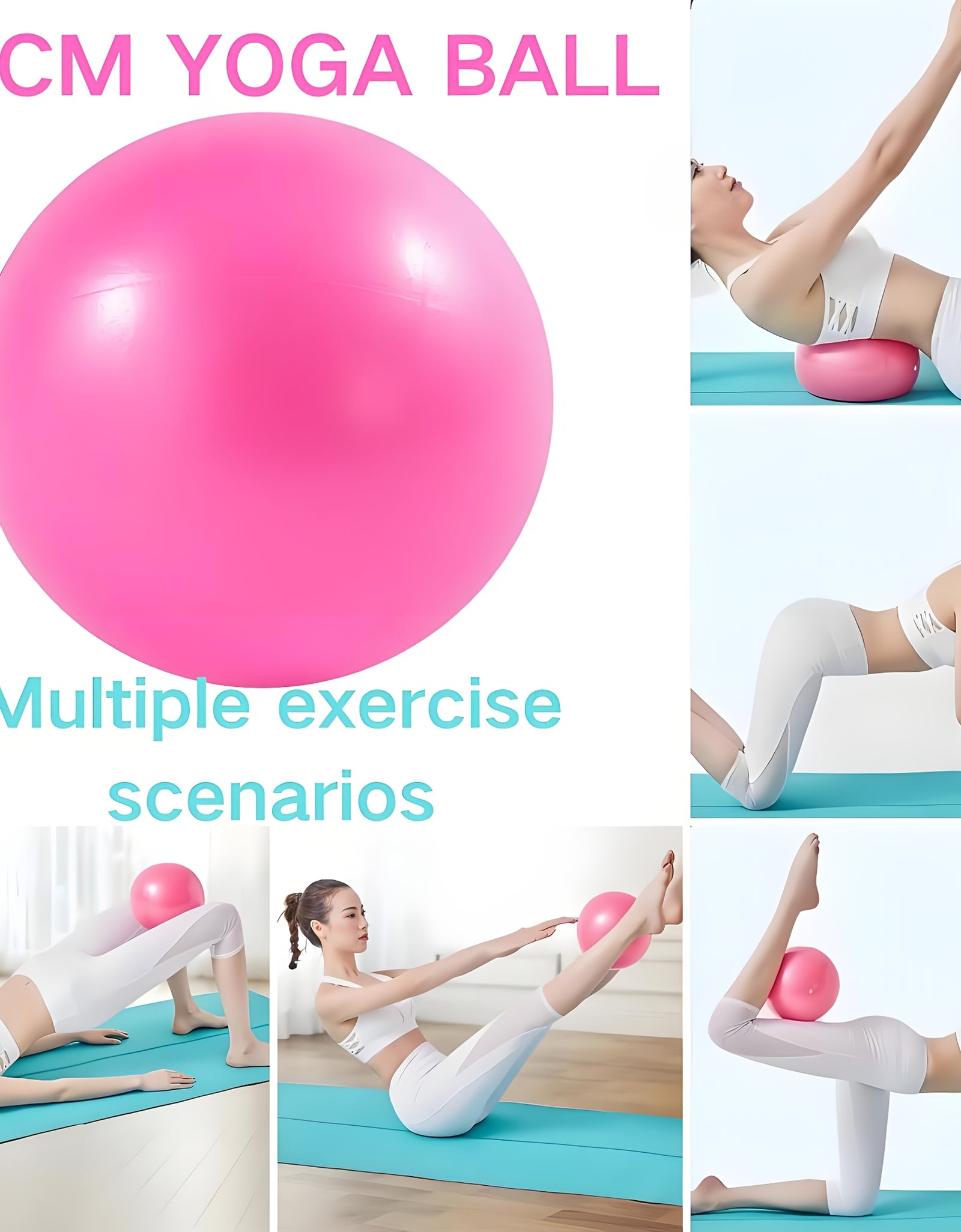 11pcs Yoga Fitness Set, Elastic Band, Latex Hip Band, Latex Resistance Band, Yoga Ball, Stretching Band, for Pilates, Abdominal Band for Hip Exercise, Yoga Ball for Stretching