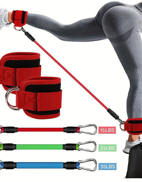 Load image into Gallery viewer, 5pcs Ankle Resistance Bands, Ankle Bands For Working Out With Cuffs, Resistance Bands For Leg &amp; Butt Training, Ankle Straps With Exercise Bands
