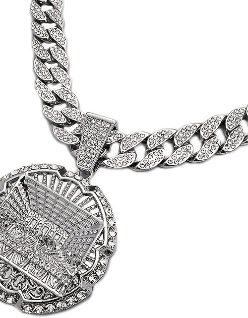 Load image into Gallery viewer, Fashionable Men&#39;s Necklace Trendy Synthetic Zirconia Men&#39;s Necklace | Fully Set, Fashionable Last Supper Round Plate Decorated | With A Beautiful Gift Box Included
