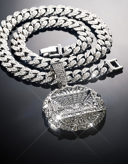 Load image into Gallery viewer, Fashionable Men&#39;s Necklace Trendy Synthetic Zirconia Men&#39;s Necklace | Fully Set, Fashionable Last Supper Round Plate Decorated | With A Beautiful Gift Box Included
