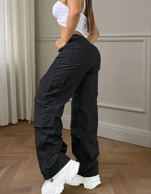 Load image into Gallery viewer, Women High-Waisted Stretch Pants with Multiple Pockets - Casual &amp; Versatile, Butt-Lifting Design, Spring/Summer/Fall, High Waisted Pants
