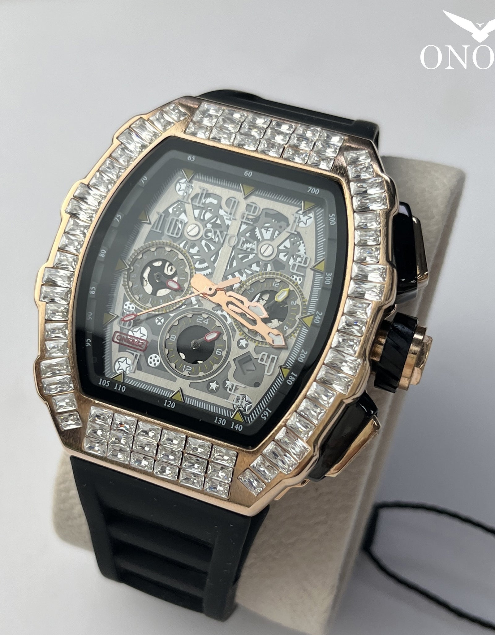Men Automatic Mechanical Watch, Barrel Shape Hollow Tourbillon, Date Display, High-quality 3ATM Waterproof, Suitable For Casual And Formal Occasions, Daily Wear, Luxurious Sports Watch