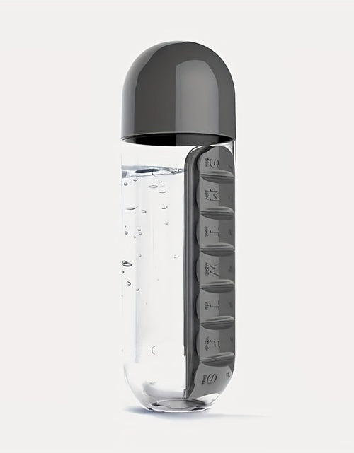 Load image into Gallery viewer, Creative Two-in-one Medicine Box Water Cup Seven-day Divided  Portable Water Bottle One-week Medicine Box Cup

