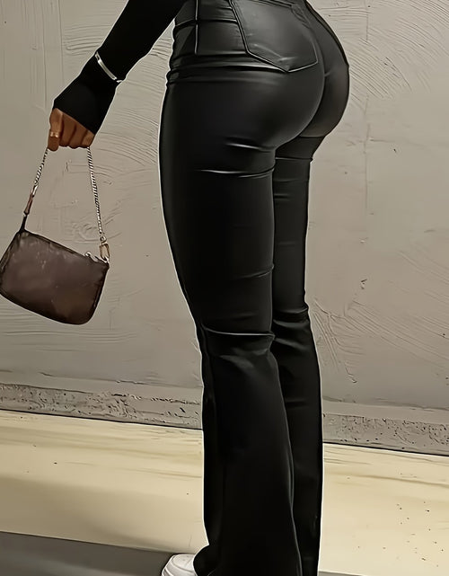 Load image into Gallery viewer, Women&#39;s Flared Pants - Fashionable and Versatile - Black
