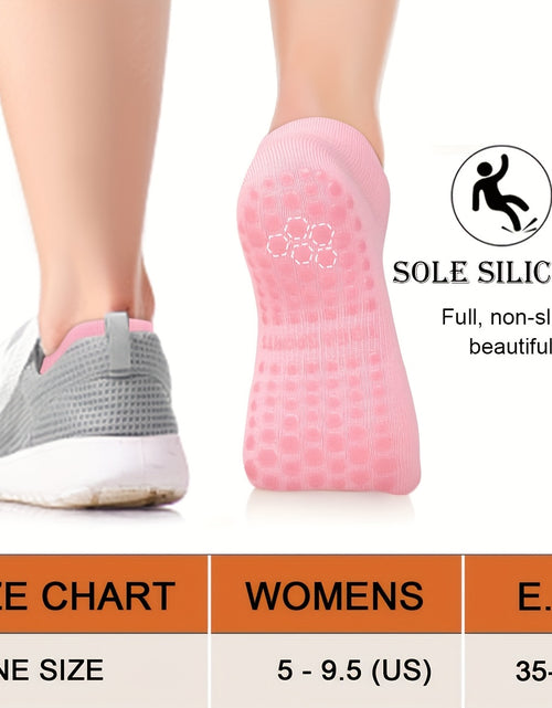 Load image into Gallery viewer, [2 Pairs Grippy Pilates Socks] 2 Pairs Non-Slip Grippy Pilates Socks for Women | Open Top Yoga Socks, Breathable Athletic Socks for Workout, Barre, Dance - Barre Accessory
