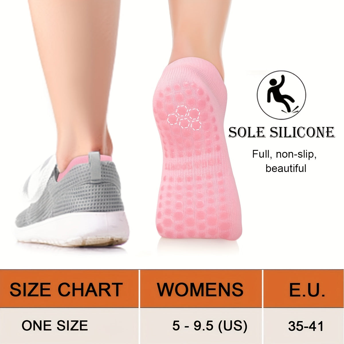 [2 Pairs Grippy Pilates Socks] 2 Pairs Non-Slip Grippy Pilates Socks for Women | Open Top Yoga Socks, Breathable Athletic Socks for Workout, Barre, Dance - Barre Accessory