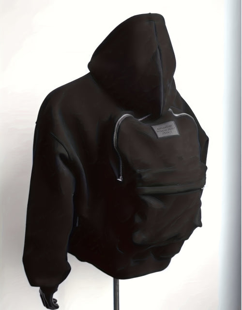 Load image into Gallery viewer, Men&#39;s 3D  Sweater Coat Jacket with Built-In Schoolbag Pocket - Oversized Hoodie Style, Machine Washable Winter Coat for Casual &amp; Professional Wear, Backpack-Free Outerwear (No Belt/Tie)
