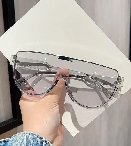 Unisex Fashionable Oversized Semi-Circular Glasses-Anti-Glare Sun Shades